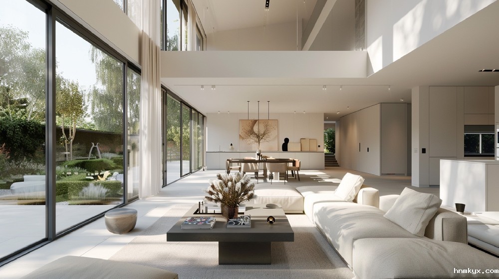 浅色系现代售楼处会客厅